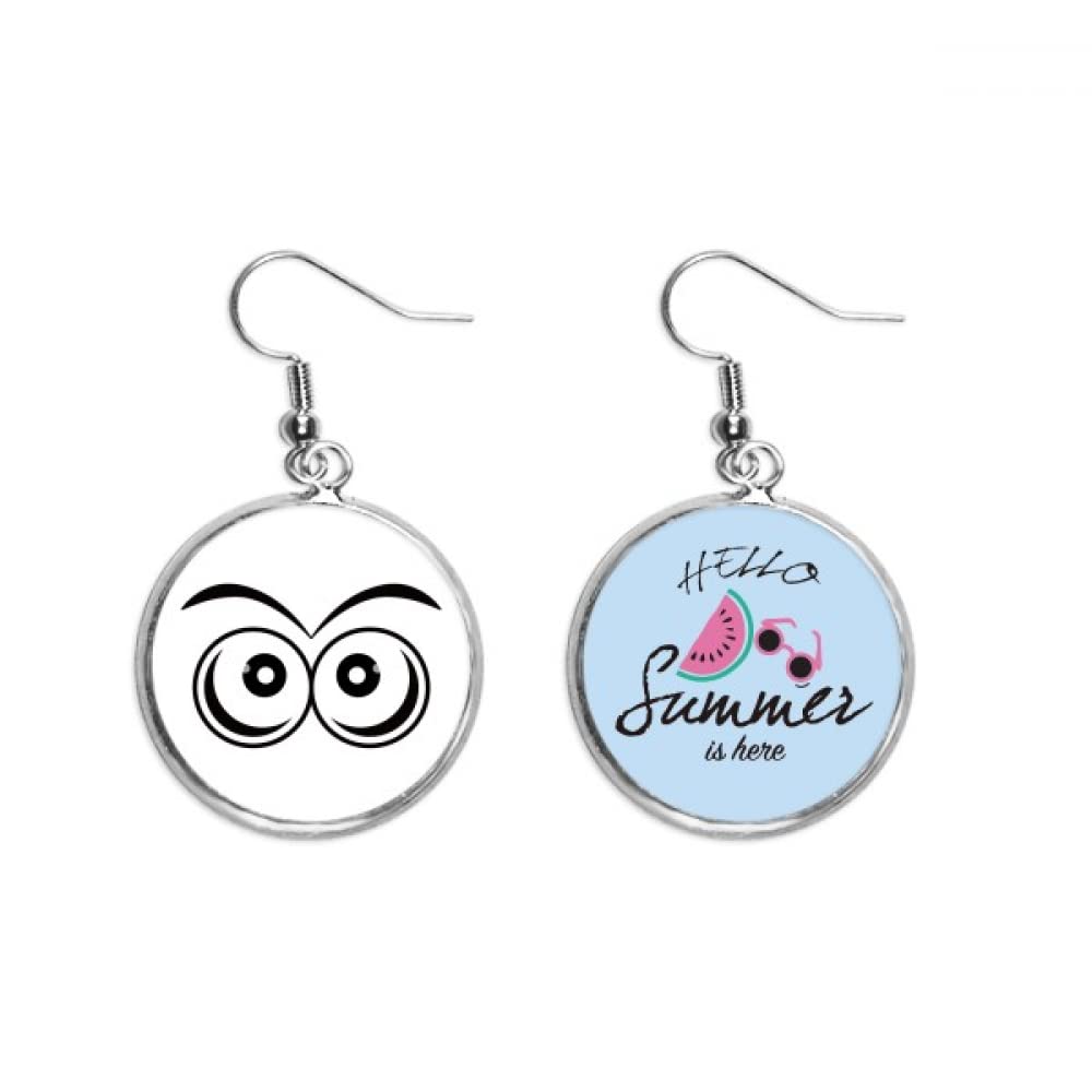 Pendientes de sandía con patrón vector de ojo para el lóbulo 5