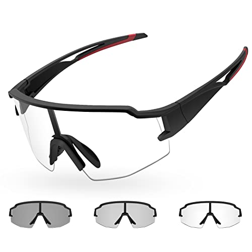 Jubor Polarisierte Fahrradbrillen, Radsport Sonnenbrille mit UV400 Schutz, Sportbrille Radbrille für Herren Frauen Outdoor-Sport Radfahren Angeln Golf Laufen Baseball Cover