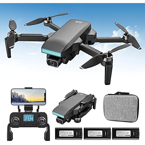 ZLL SG107Pro Foldable Drone with 4K Camera for Adults, 5G FPV RC Quadcopters with GPS Auto Return, Brushless Motor, Easy Auto Return Home, Follow Me, 3 Batteries 60 Minutes Flight Time Cover