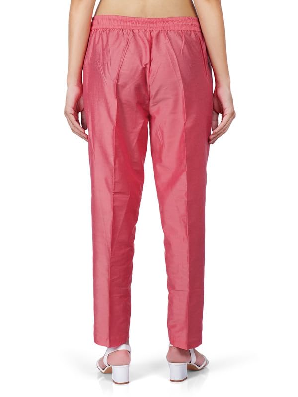 Image of Trouser Pants for Women,Stylish Trousers for Woman for Kurti Relaxed & Regular Straight fit Palazzo,Ethnic Bottom Formal Pants for Women Office wear Casual & Daily Use