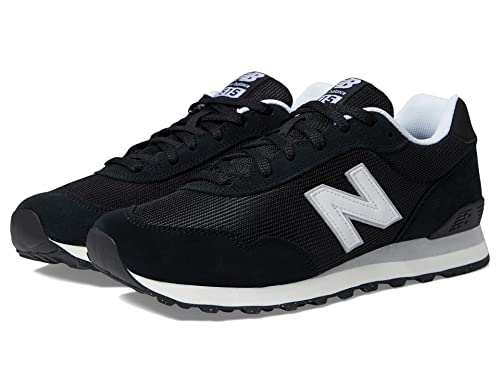 New Balance Men's 515 V3 Sneaker, Black/White/Aluminum Grey, 153
