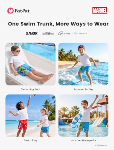 Image of Disney Stitch Spiderman Star Wars Cars Toy Story Mickey Boy Swim Trunks UPF50+Swim Shorts Compression Liner & Quick-Dry 6M-9Y