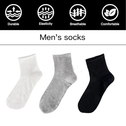 3 Pairs Ankle Socks for Men Non Slip Cotton Socks No Show Socks Classic Casual Socks2