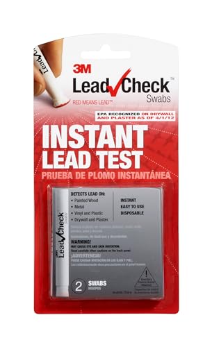 Leadcheck Disposable Non-Staining Lead Detection Swabs, 2 Per Pack,Red