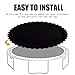 SUOGROLI Round Trampolines Mat, Outdoor Jump Mat Mesh Stretch Cloth Water-Resistant PP Jump Pad for Trampoline Accessories,5FT,Black