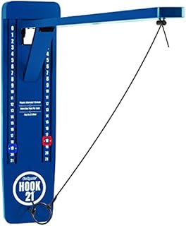 GoSports Hook21 Wall Mount Ring Swing Game - Play Indoors or Outdoors with Foldable Arm, Blue