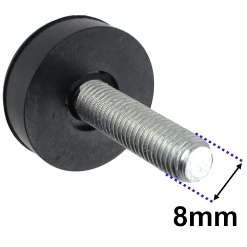 SPARES2GO Universeller, Verstellbarer Einschraubfuß für Kühl-/Gefrierschränke (2 Stück, 8 mm Gewinde)
