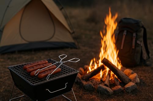Grillzange Edelstahl 31 cm – BBQ Grillzange rostfrei, robust & hitzebeständig für Grill, Küche, Camping – Profi-Zange für Fleisch, Gemüse & Wurst – präzises Wenden, langlebiges Grillzubehör