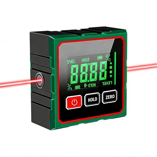 Digital Angle Finder - LCD Display Inclinometer Gauge Protractor Bevel Gauge Trend Angle Ruler Spirit Level Light DIY Woodworking Level Box Carpentry Equipment