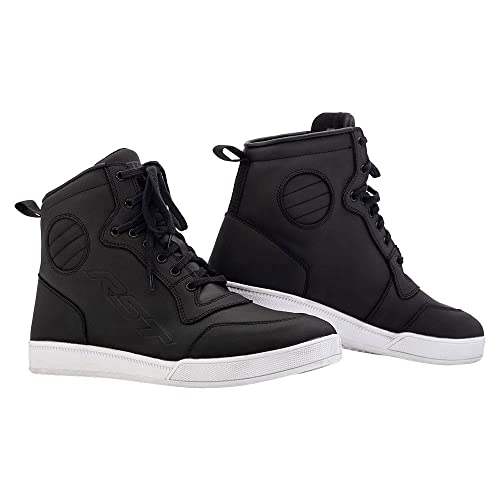 Chaussures de moto RST HiTop en cuir robuste et semelle antidérapante