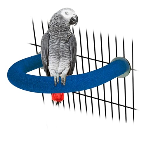 RYPET Parrot Perch Rough-surfaced - Quartz Sands Bird Cage Perches for Medium to Large Bird, U Shape Large