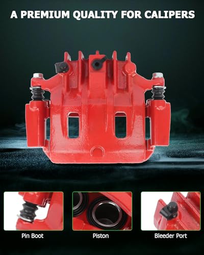 Image of SCITOO Rear Left Brake Caliper With Bracket 18-B4753 Compatible For Ford For Excursion 2000-2005 For Ford For F-250 Super Duty 2000-2004 For Ford For F-350 Super Duty 2000-2004