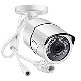 ZOSI ZG2612E 1080P 2MP POE Security Waterproof Bullet Camera with Night Vision for Outdoor Indoor Power Over Ethernet Surveillance System (Only Work with ZOSI PoE NVR, Model: ZR08EN00/10/20)