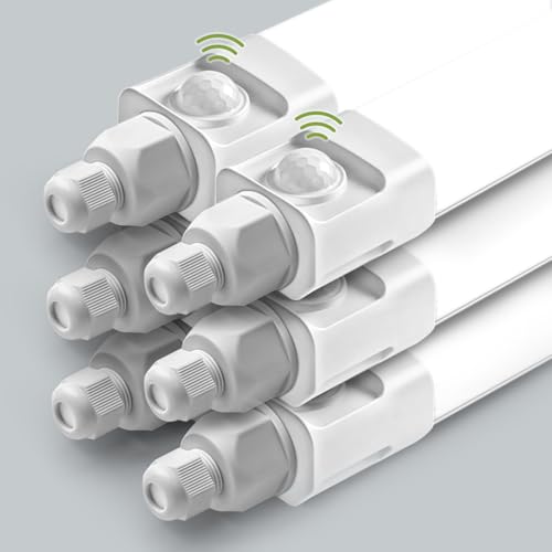 Reglette LED avec détecteur de mouvement 115cm buling, lampe garage 36W étanche IP65 lot de 6