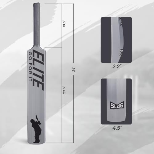 Jaspo Slog Elite Plastic Cricket Bat, 34 x 4.5 Inches - Image 3