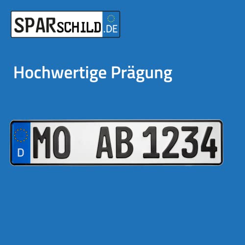 Sparschild Fahrradträger Kennzeichen | 520x110 | DIN Zertifiziert – Ansicht 4
