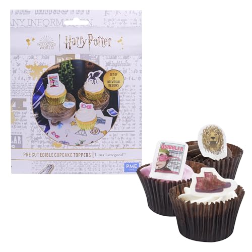 PME Harry Potter Toppers para Cupcakes de papel de açúcar, conjunto de 24, lua Lovegood