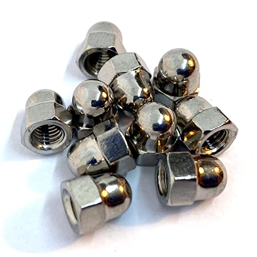M5 Dome Nut DIN1587, A4 (316) Stainless Steel (Pack of 10), M5(A4), Pk10