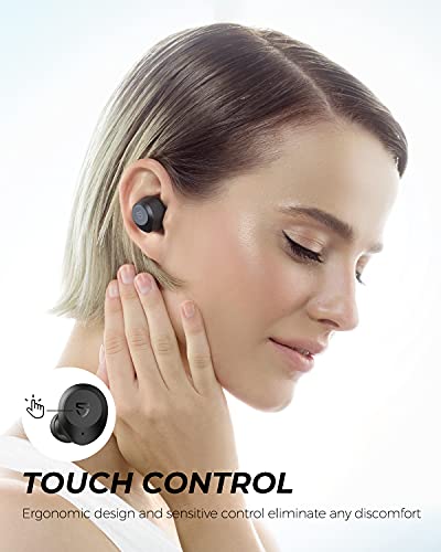 SoundPEATS Free 2 Classic Auriculares Bluetooth 5.1 Llamadas Claras Auriculares Inalámbricos con 30 Horas de Tiempo de Reproducción Auriculares Inalambricos Deportes, Control Táctil, IPX5 Impermeable