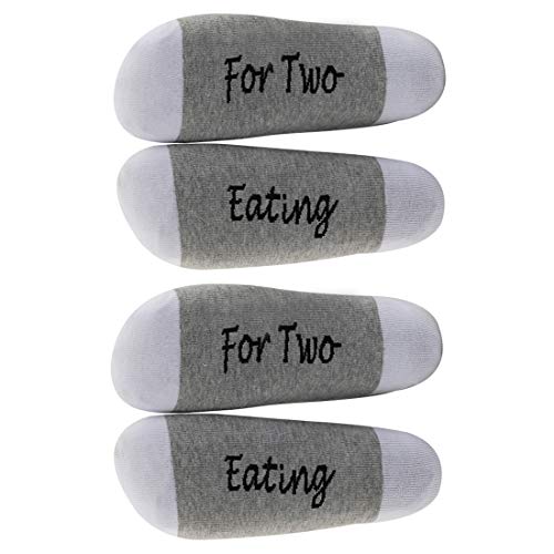 LEVLO Funny Pregnancy Announcement Socks Gift Eating for Two Mommy To Be Gift for Expectant Mom