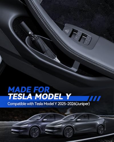 Caja de almacenamiento de TPE impermeable y cubo de basura para puerta de Tesla Model Y 2025 2026 2