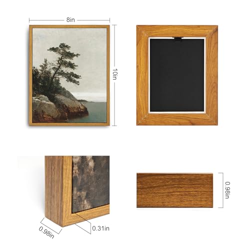 Roslynity Framed Canvas Wall Art Vintage Print Paintings The Old Pine Landscape Rustic Tree Nature Retro Aesthetic Antique Artwork For Home Living Room Bathroom Bedroom Wall Decor thumb #1