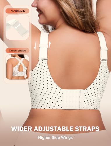Image of LetsJoli Jelly Bras for Women No Underwire Plus Size Push Up Supportive | Full Coverage, Wireless Support Lift, For Older Women Large Breasts, Minimizer, Seamless Everyday Bra