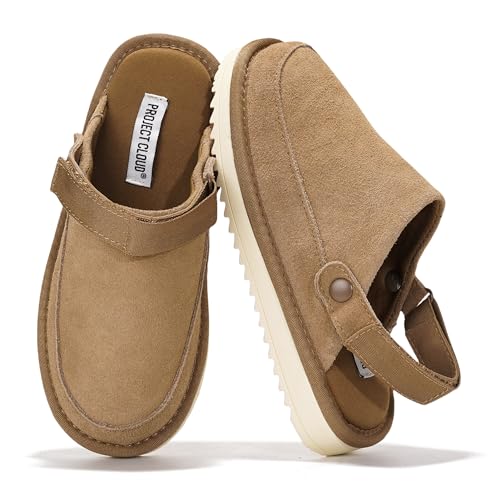 Image of Project Cloud Kids Genuine Leather Clogs with Back Strap (Little Goldstar)