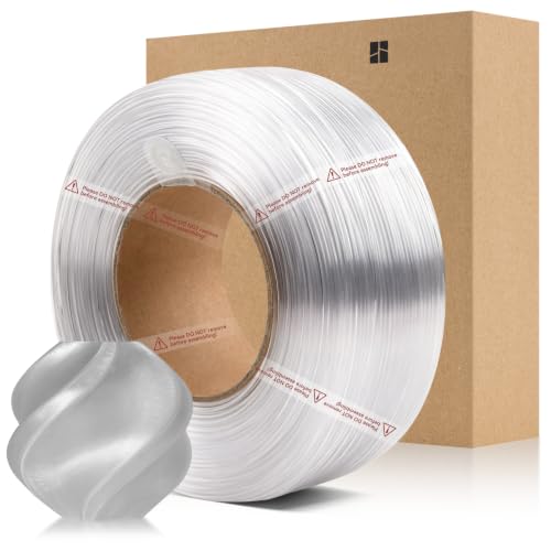 Bamboo PETG Translucent Refill Filament 1.75mm 1 KG (2.2lbs) with RFID for Bambu Lab A1/X1/P1 Series 3D Printer,Robust E