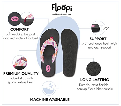 Image of Floopi Flip Flops for Women Flat Yoga Mat Thong Womens Sandals Ladies Beach Sandals with Indoor & Outdoor Anti Skid Soles