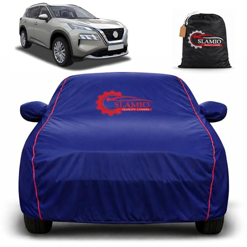 Image of Car Cover for Nissan X-Trail 2024-2026 | 100% Waterproof Heavy-Duty 3-Layer Car Body Cover | All-Weather Rain, UV, Sun & Dust Protection | Custom Fit | Mirror & Antenna Pockets | Navy Blue