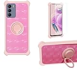 bojioderf Case Compatible for PCD P65R Bengal MAX Phone Case Cover [with 1*Tempered Glass Screen Protector] PC + Silicone [360 Metal Ring, Magnetic Car Mount] TZZH-Fen