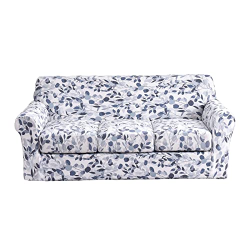 Housse de canapé extensible KRFOONN avec 3 housses de coussin séparées