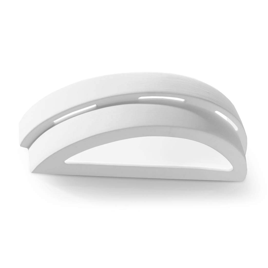 SOLLUX lighting Helios Ceramic Wall Lamp | Highly Versatile Modern Design | E27 Replaceable Bulb, 1 x 60 W | White, 40 x 15 x 15 x 10 cm