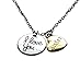 Sister I Love You Best Friends Two-Piece Pendant Gift Card Heart Necklace 18 Inch