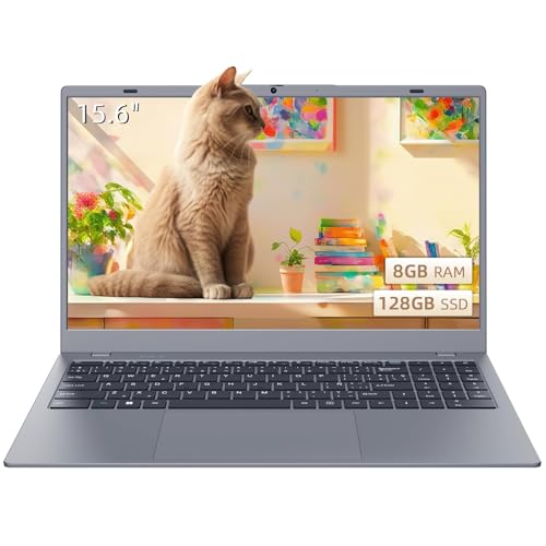 VIGSENUP Laptop,15.6'' Laptop Computer,8GB RAM LPDDR4 128GB SSD(Expandable to 1TB), AMD Athlon Processor Up to 2.6 GHz,WiFi 5,BT 5.0, Webcam, Poratable Student and Business Laptops
