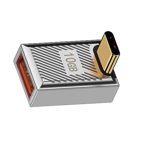 cablecc 10Gbps データ 120W 電源 USB-C USB 3.1 Type C to USB 3.0 A タイプ OTG アップアングルアダプター 合金シェル メカサイバーパンクスタイル