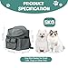 Hundekorb Fahrrad Vorne 5kg, Fahrradkörbe für Hunde und Katzen, Faltbarer Hundefahrradkorb, Hunderucksack und Fahrradtasche für Haustiere Camping (Grau)
