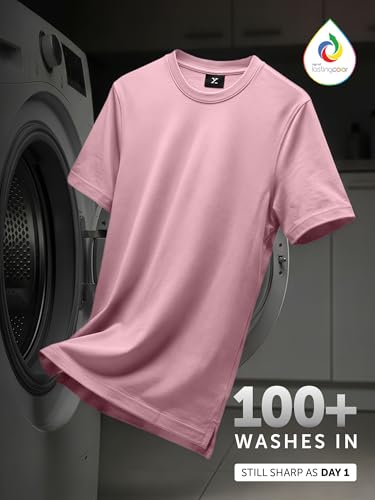 Image of XYXX Men's Iconique Solid Supima Cotton Slim Fit T-Shirt | Super Soft Half Sleeve Tshirts with Superior Colour Retention