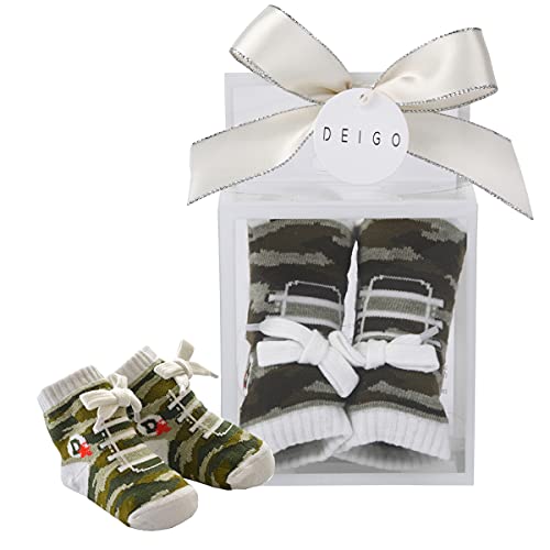 DEIGO 靴下 ベベカモフラージュ カーキ 0-12M 6347