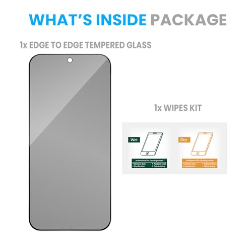 Image of ArmourPro Privacy Tempered Glass for OnePlus Nord CE 6 - Anti-Spy Anti Peeping Screen Protector, 9H Hardness, Edge-to-Edge Coverage, Ultra Thin, Bubble-Free Installation Kit | Black