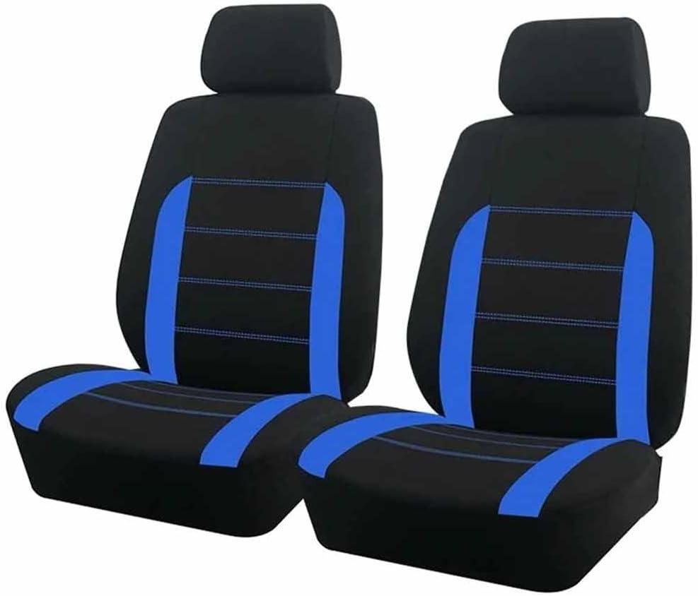 WUCHENGHH 2pcs Car Seat Covers for Renault 5 E-Tech 2024 2025 2026, Front Seat Cover Protectors Comfortable Breathable Interior Accessories,F/Blue