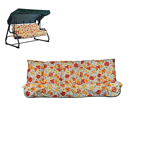 Tecnoweb Coussins pour balancelle 4 places, coussin de toit assorti de rechange inclus, 100 % fabriqué en Italie, idéal pour l'extérieur (jardin et cours) -...