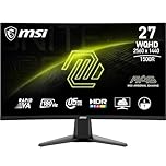MSI MAG 27CQ6F 27 Inch WQHD Curved Gaming Monitor - 1500R 2560 x 1440 Rapid VA Panel, 180 Hz - 05ms (GtG, Min), Adaptive-Sync - DP 14a, HDMI 20b CEC