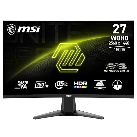 Schermo PC - MSI - MAG 27CQ6F - 2560 x 1440 - 0,5 ms - VA