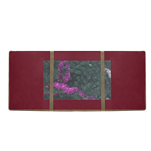 Elf Stor 83-DT5172 Premium Red Rolling Duffle Style Christmas Storage Bag-Holds Trees up to 12 Feet, Foot