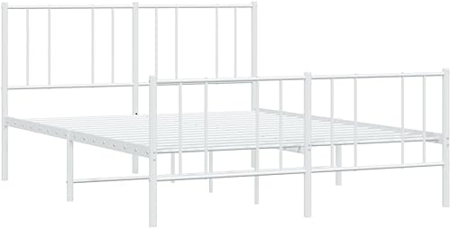 Miniatura 23 de YAFF Marco de cama de metal de 81.5 x 41.3 x 35.4 pulgadas, marco de cama de plataforma de acero resistente con cabecero, no necesita somier, sin