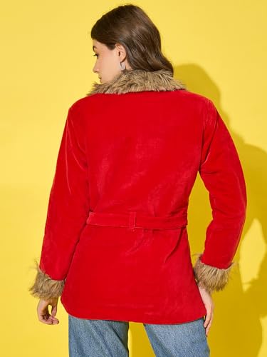 Image of Buynewtrend Velvet Winter Coat Women Jacket With Soft Fur