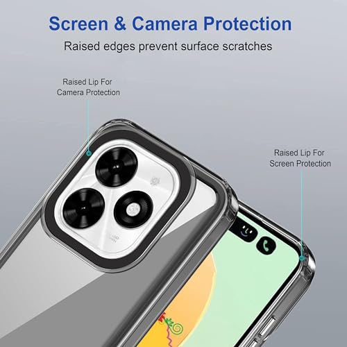 Image of Zapcase Back Case Cover for Tecno Spark Go 2024 | Compatible for Tecno Spark Go 2024 Back Cover | Case Cover with Camera Protection | (TPU + PC | Translucent Black)