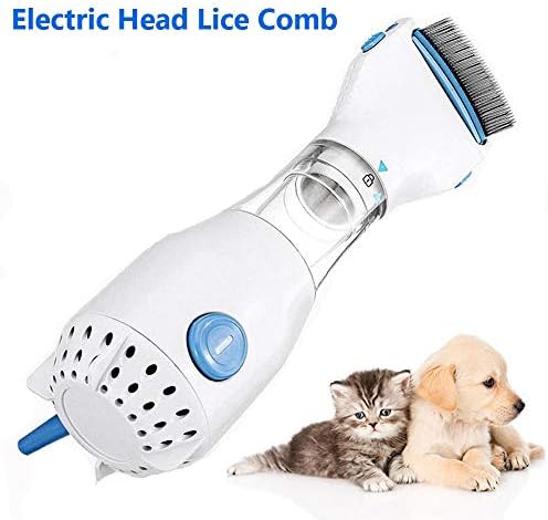 MMIRAG Electric Head Lice Comb for Pet Dog Cat Flea Capture Comb Pet Filter Lice Treatment Removes Lice and Eggs